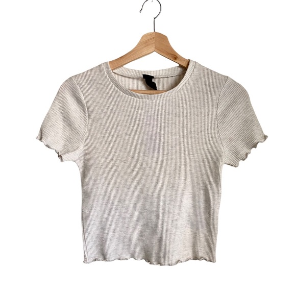 wild fable Tops - [Wild Fable] Lettuce Trim Baby Tee